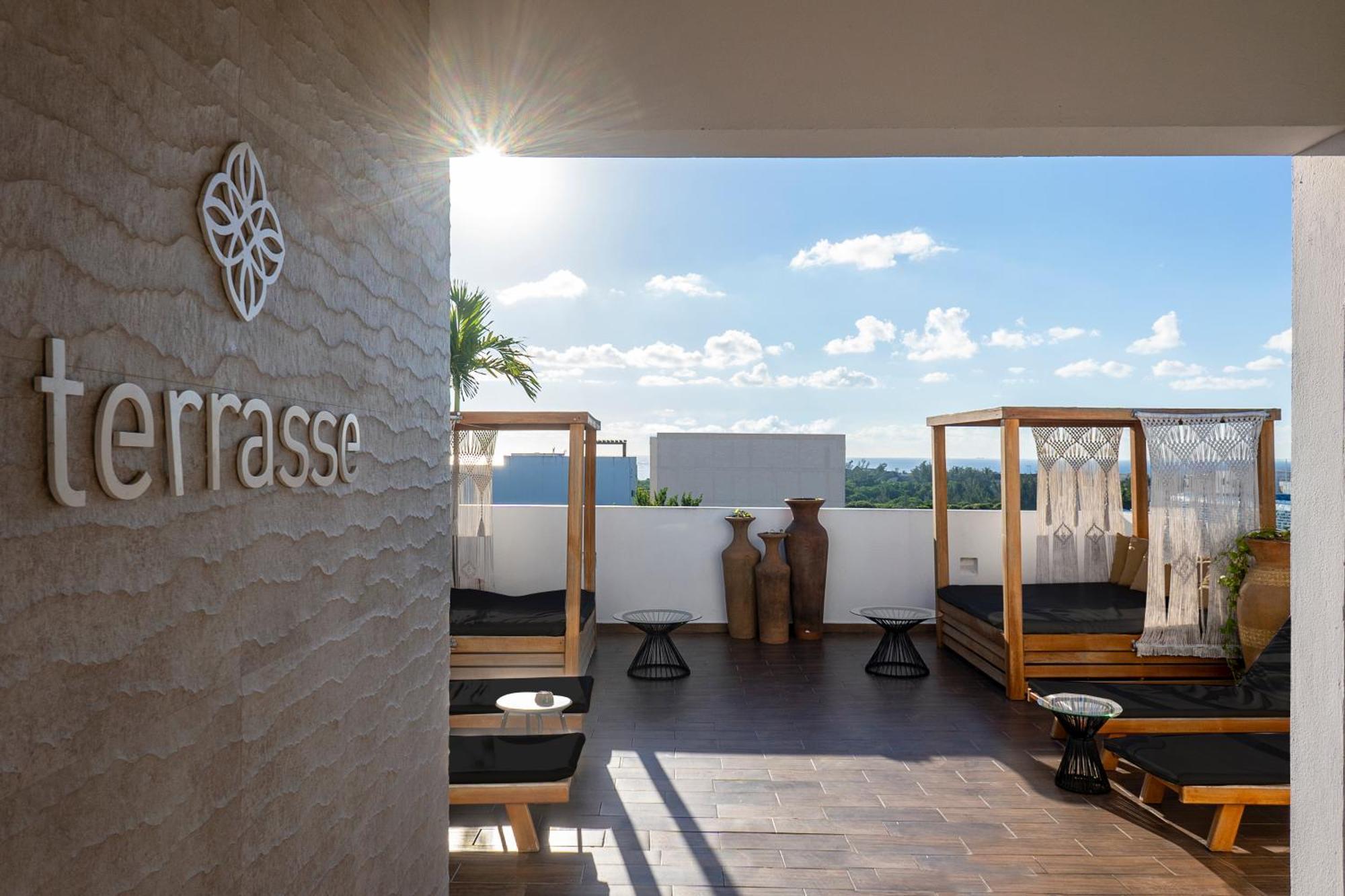 Terrasse Hotel Playa Del Carmen Kültér fotó