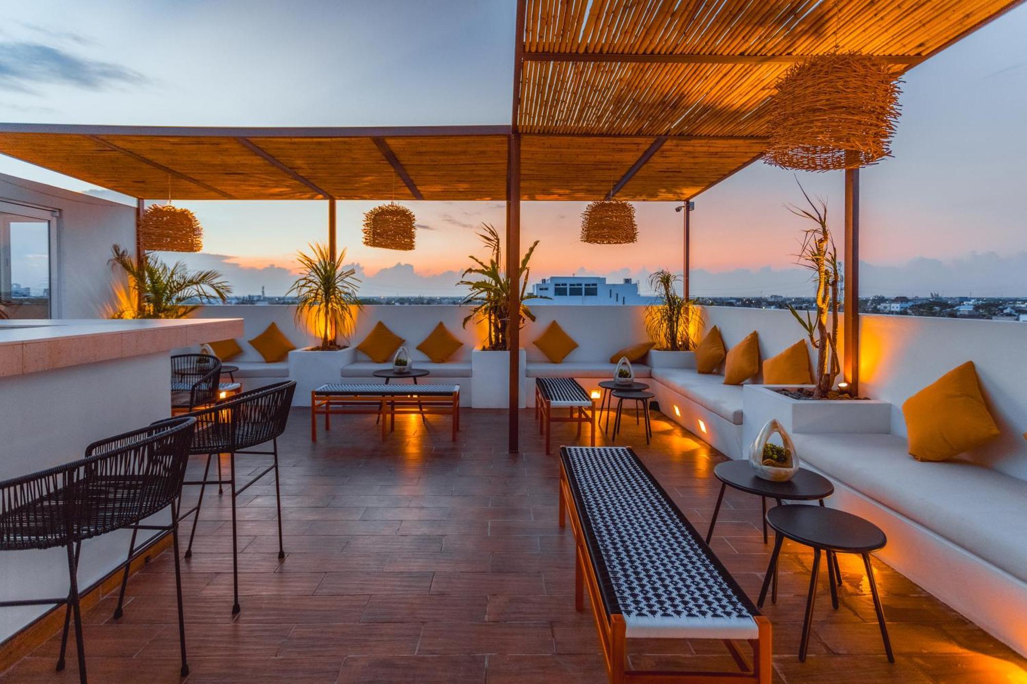 Terrasse Hotel Playa Del Carmen Kültér fotó